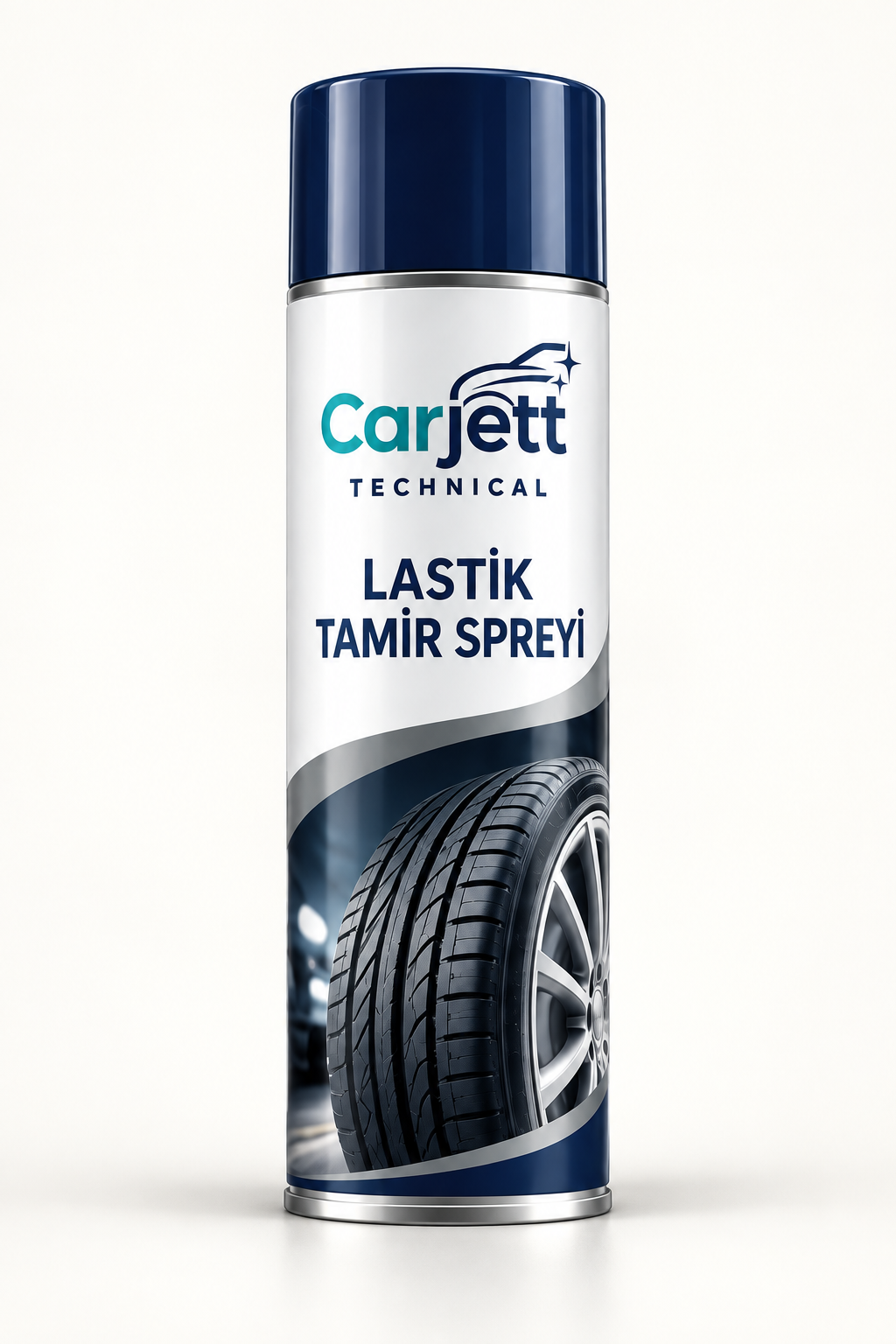 Carjett Lastik Tamir Spreyi aerosol ambalaj tasarımı